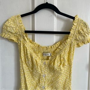 With Jean Isabelle Yellow Floral Dress XS